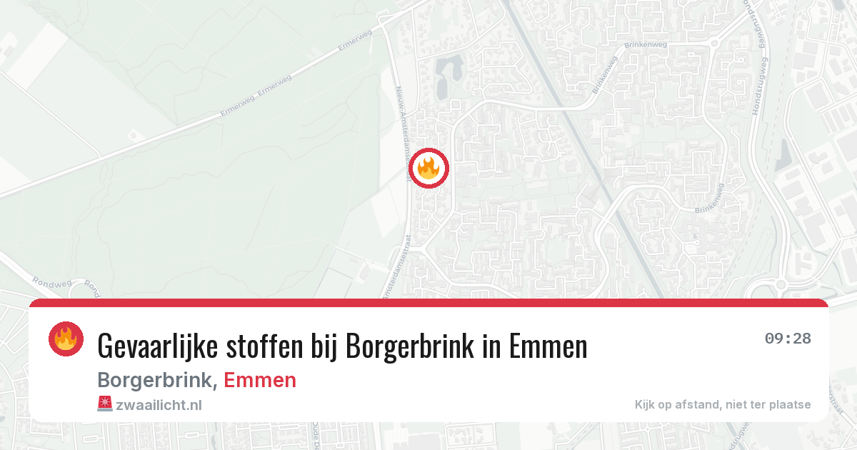 Gevaarlijke stoffen bij Borgerbrink in Emmen — 1 jun 2026