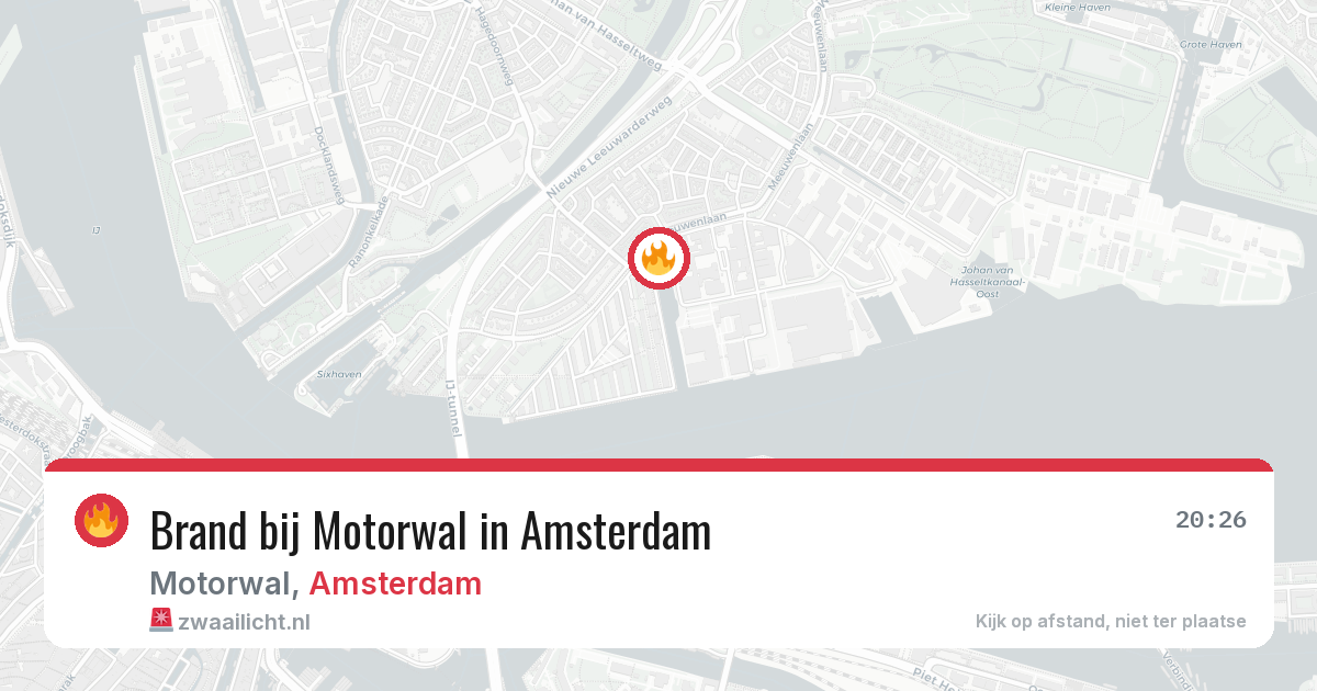 Brand bij Motorwal in Amsterdam — 31 mrt 2026