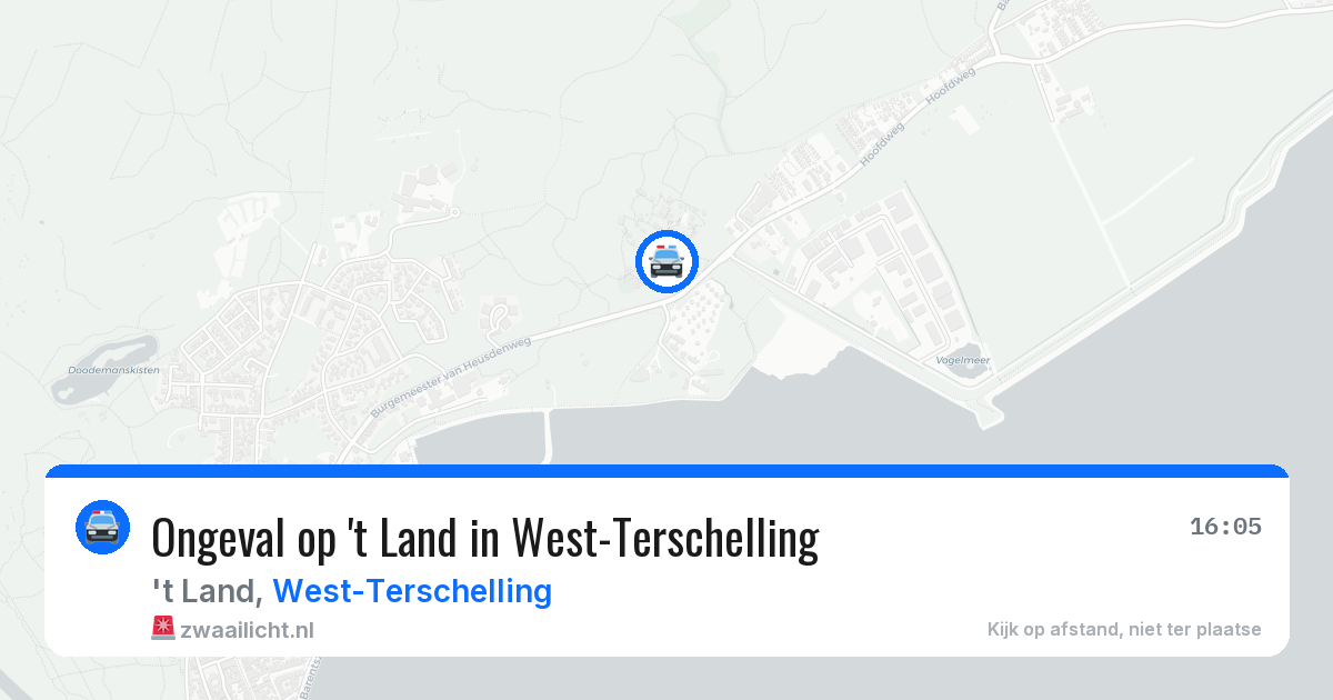 Ongeval op 't Land in West-Terschelling — 15 jul 2026