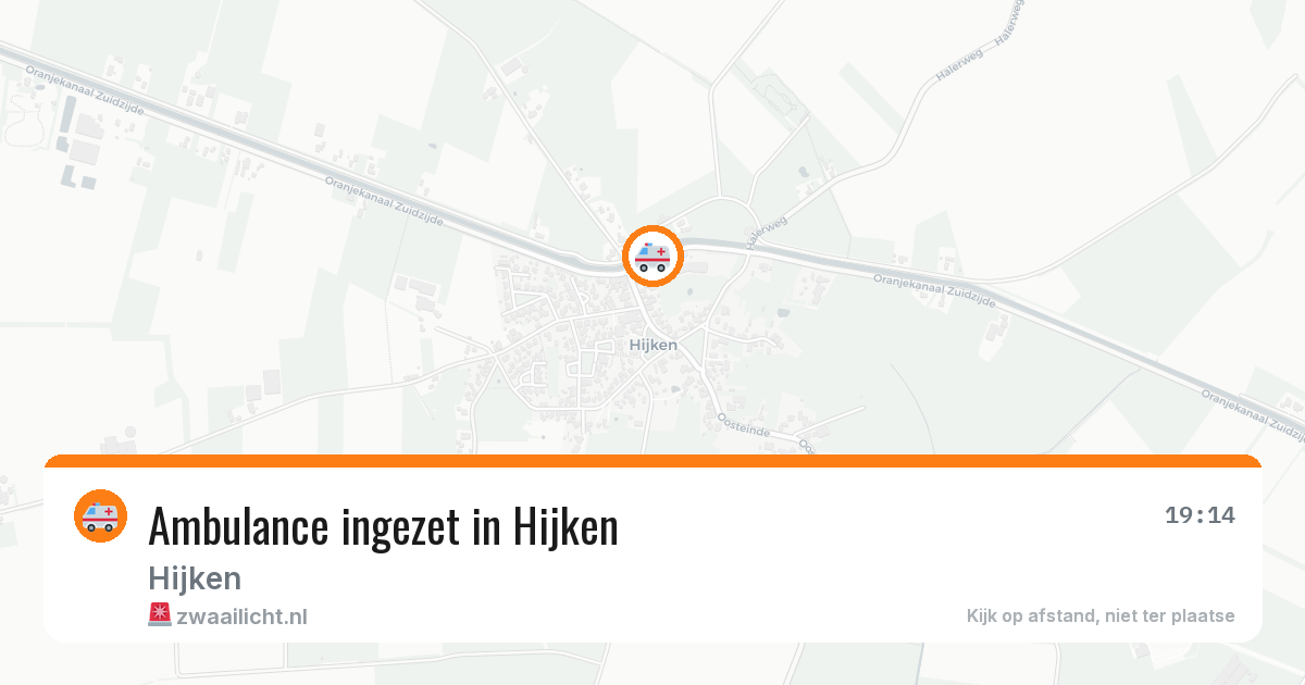 Ambulance ingezet in Hijken — 16 jul 2026 | 🚨 Zwaailicht.nl