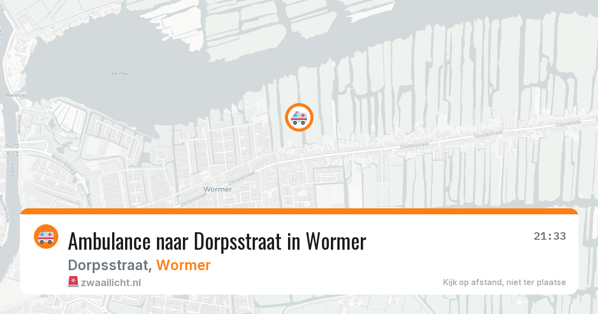 Ambulance naar Dorpsstraat in Wormer — 6 aug 2026