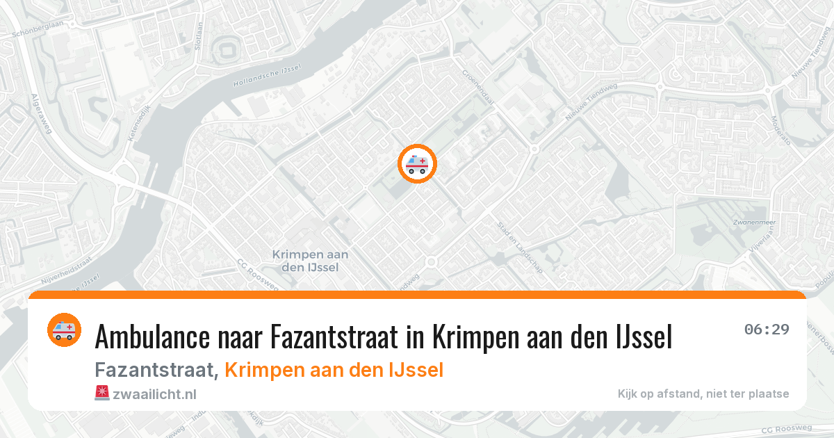 Ambulance naar Fazantstraat in Krimpen aan den IJssel — 5 mei 2026