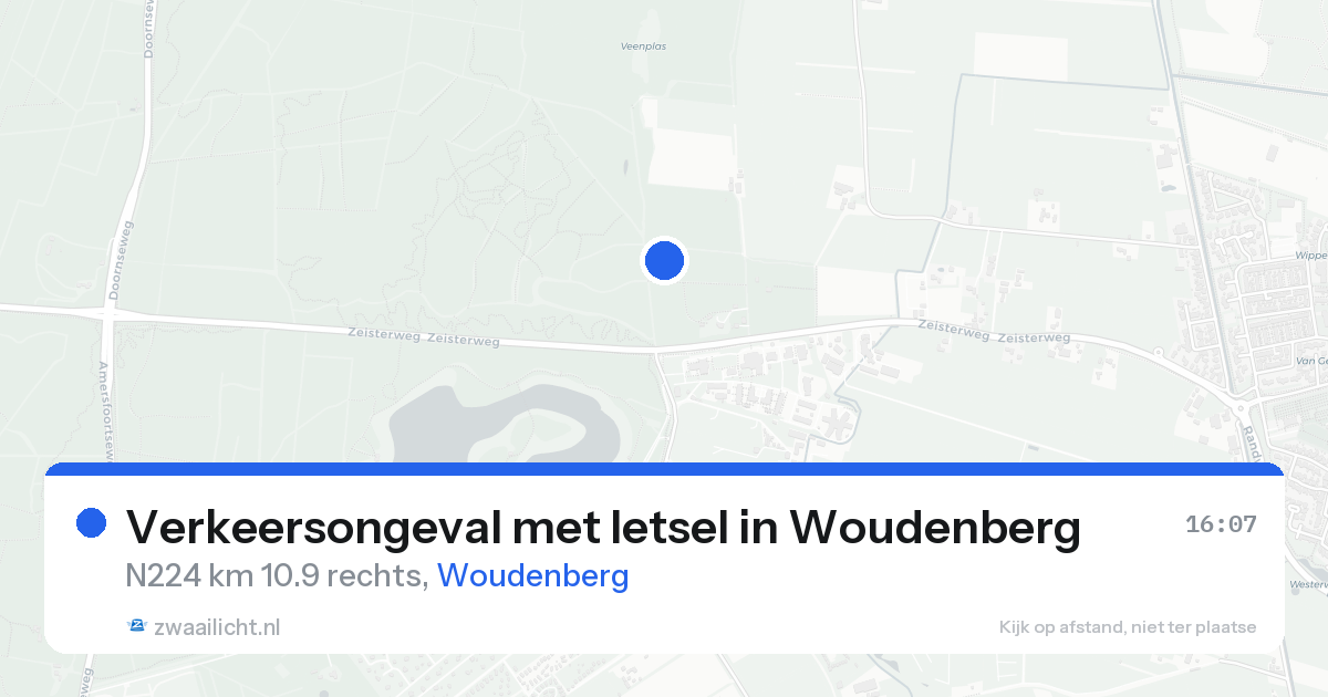 Verkeersongeval met letsel in Woudenberg — 14 aug 2026