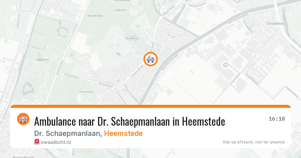 Ambulance naar Dr. Schaepmanlaan in Heemstede — 12 aug 2026
