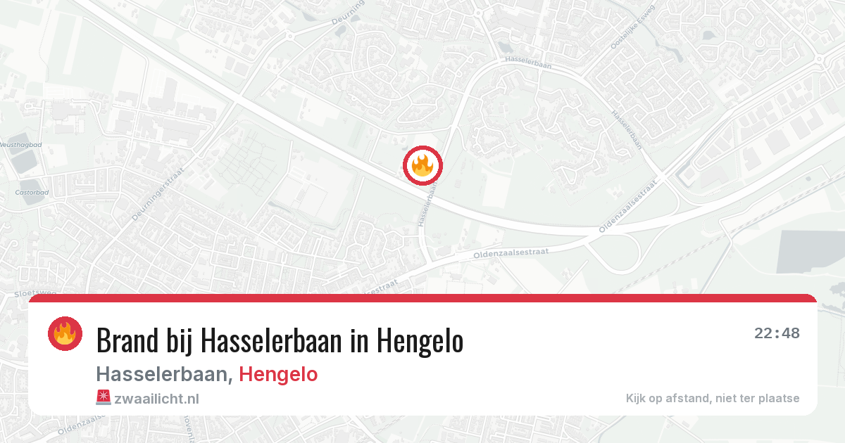 Brand bij Hasselerbaan in Hengelo — 19 jun 2026