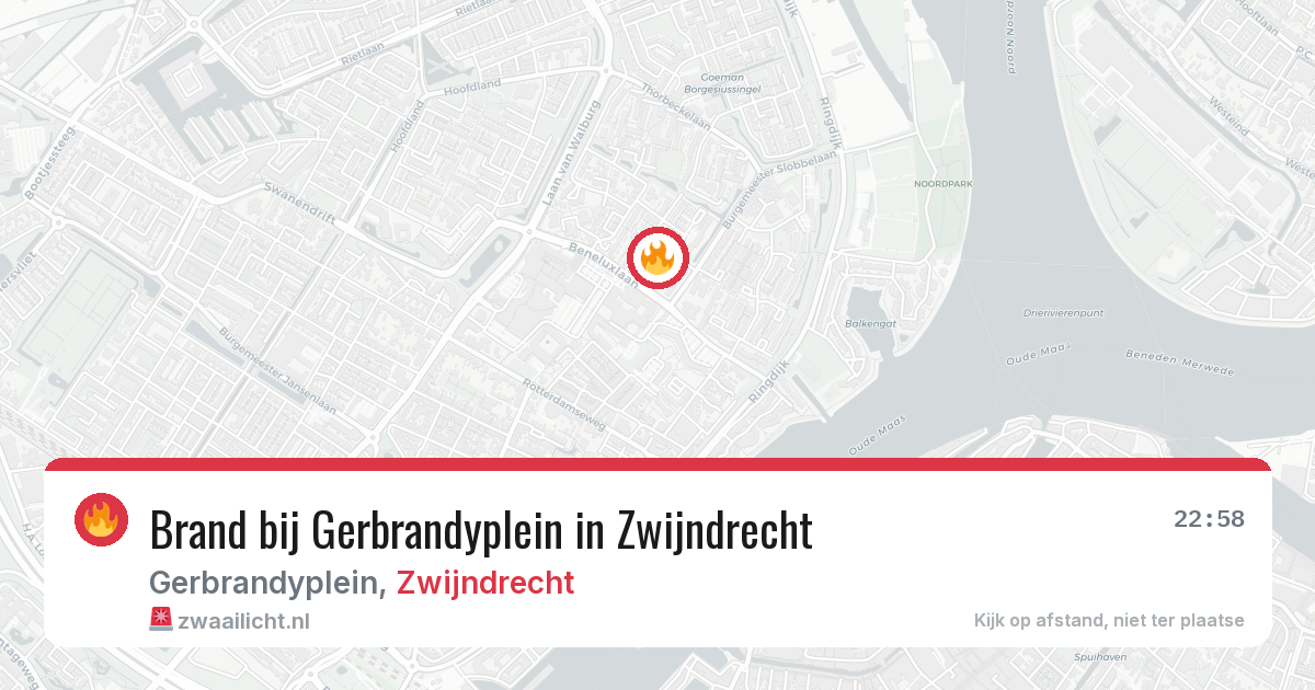 Brand bij Gerbrandyplein in Zwijndrecht — 8 jun 2026