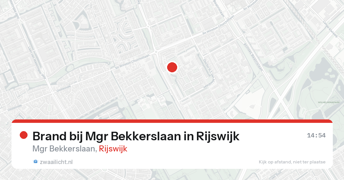 Brand bij Mgr Bekkerslaan in Rijswijk — 18 aug 2026
