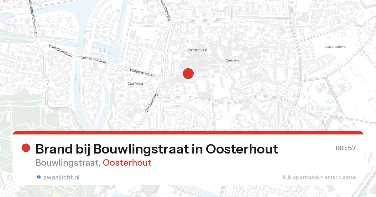 Brand bij Bouwlingstraat in Oosterhout — 17 jan 2026