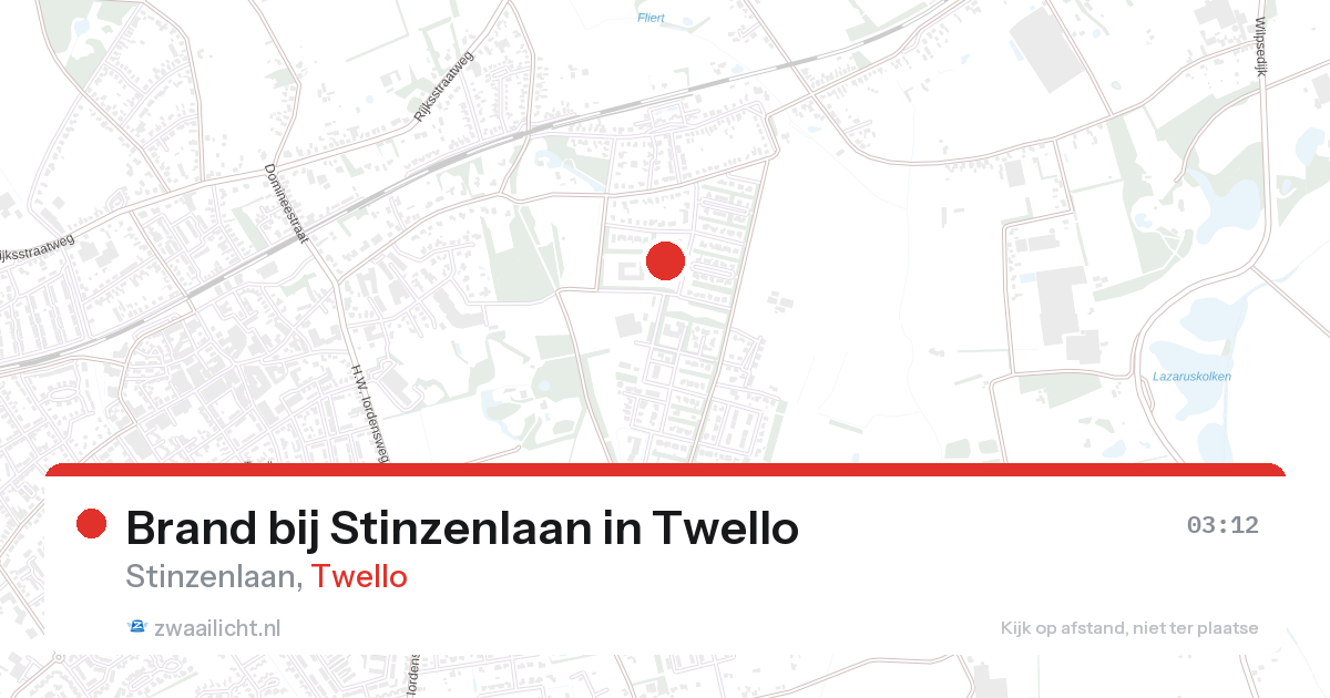 Brand bij Stinzenlaan in Twello — 22 aug 2026