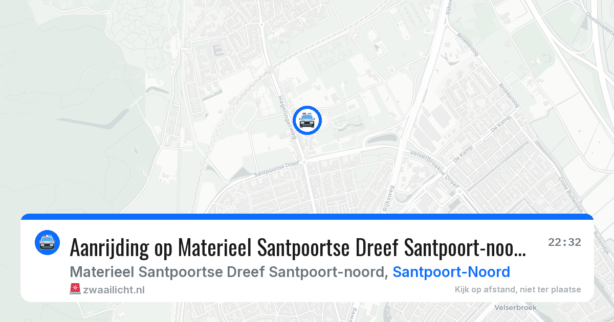 Aanrijding op Materieel Santpoortse Dreef Santpoort-noord in Santpoort-Noord — 2 aug 2026