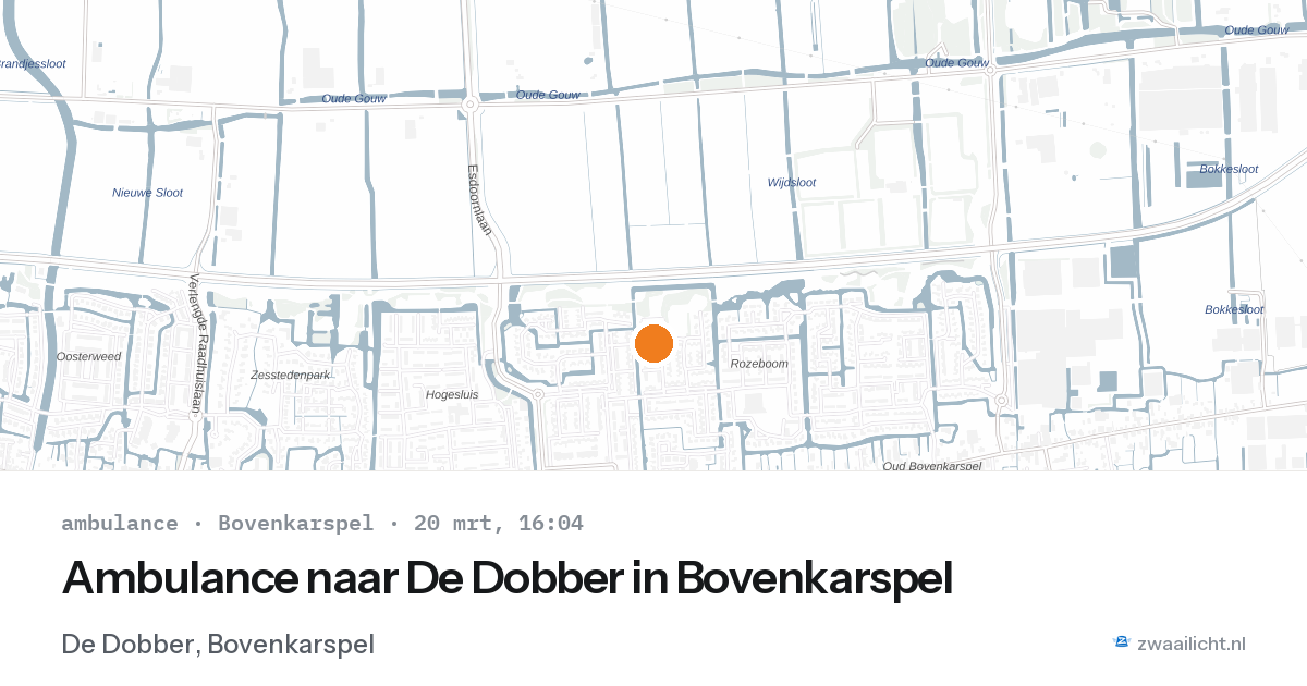 Ambulance naar De Dobber in Bovenkarspel — 12 mrt 2026