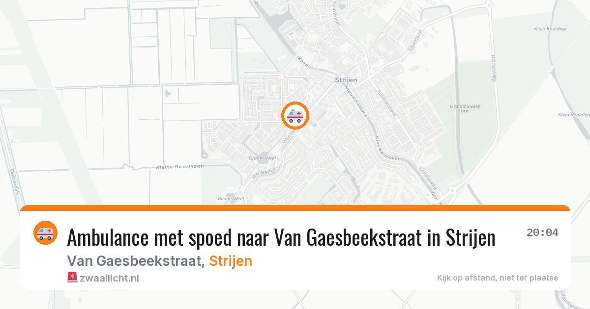 Ambulance met spoed naar Van Gaesbeekstraat in Strijen — 21 jun 2026