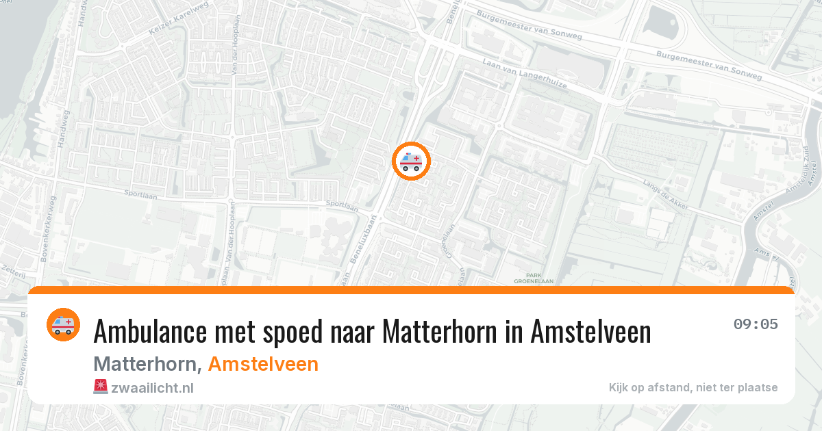 Ambulance met spoed naar Matterhorn in Amstelveen — 23 mei 2026