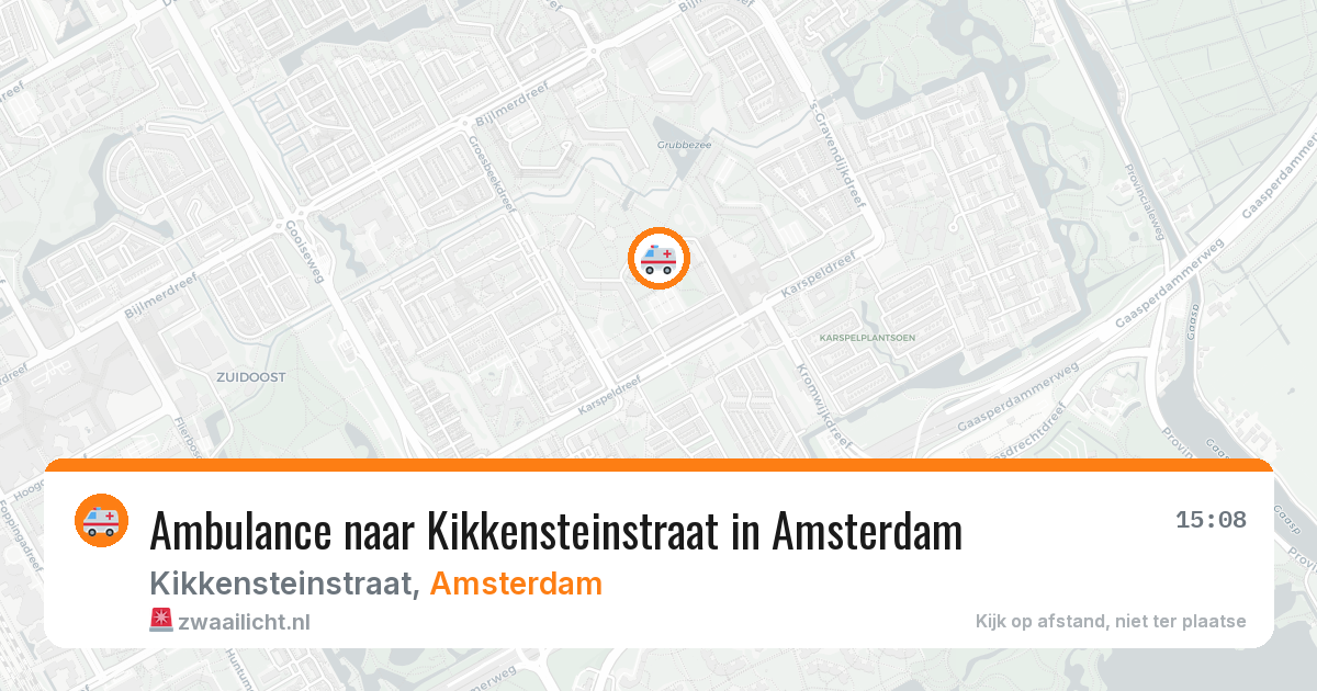 Ambulance naar Kikkensteinstraat in Amsterdam — 25 jun 2026