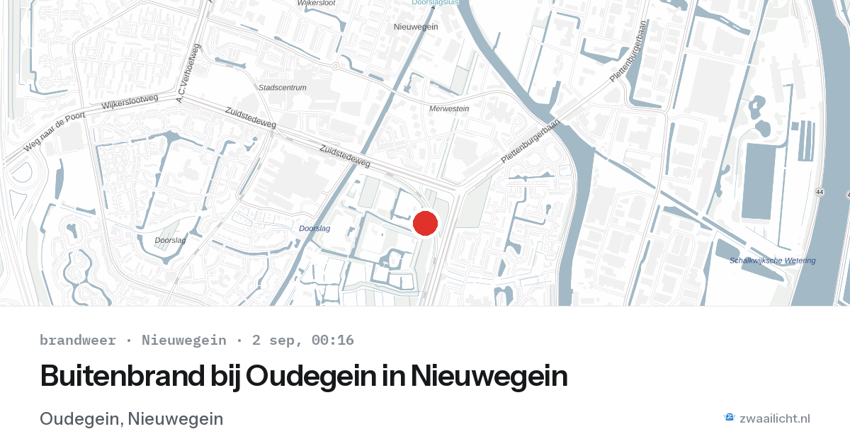 Buitenbrand bij Oudegein in Nieuwegein — 1 sep 2026