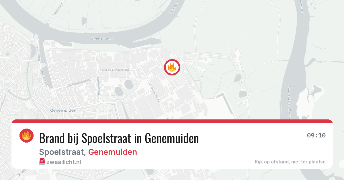 Brand bij Spoelstraat in Genemuiden — 31 jul 2026