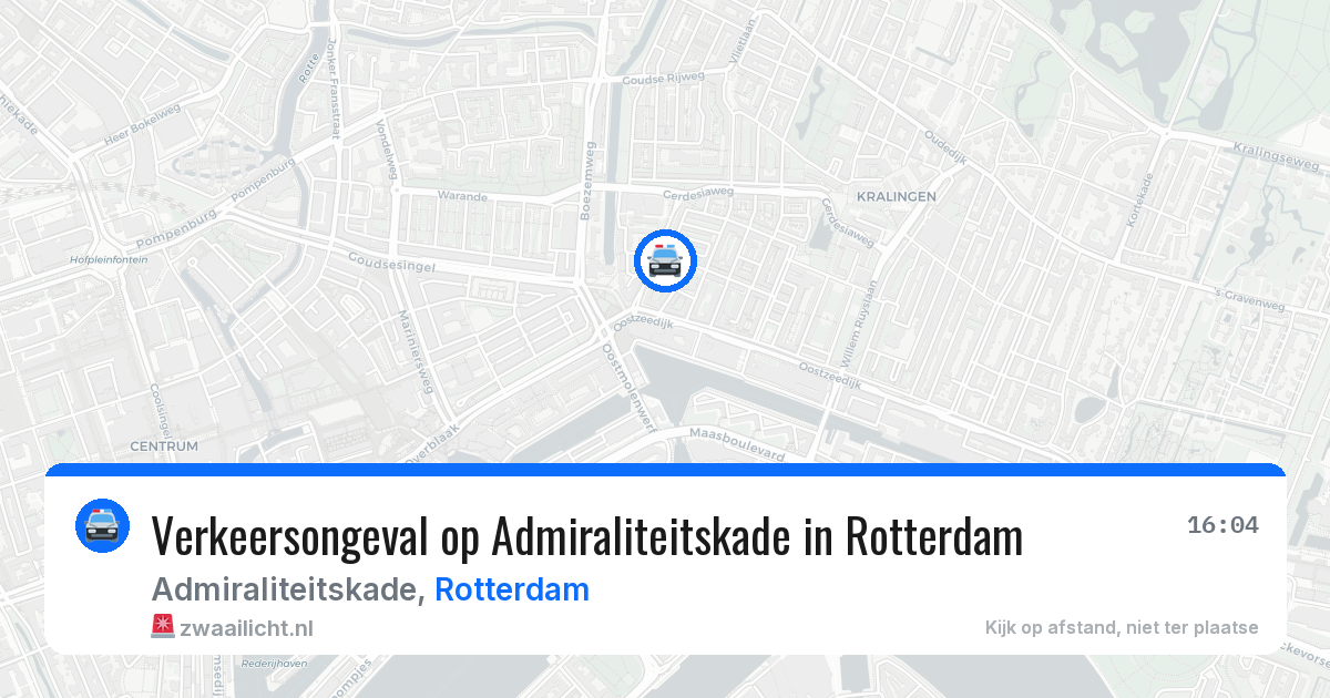 Verkeersongeval op Admiraliteitskade in Rotterdam — 26 mei 2026