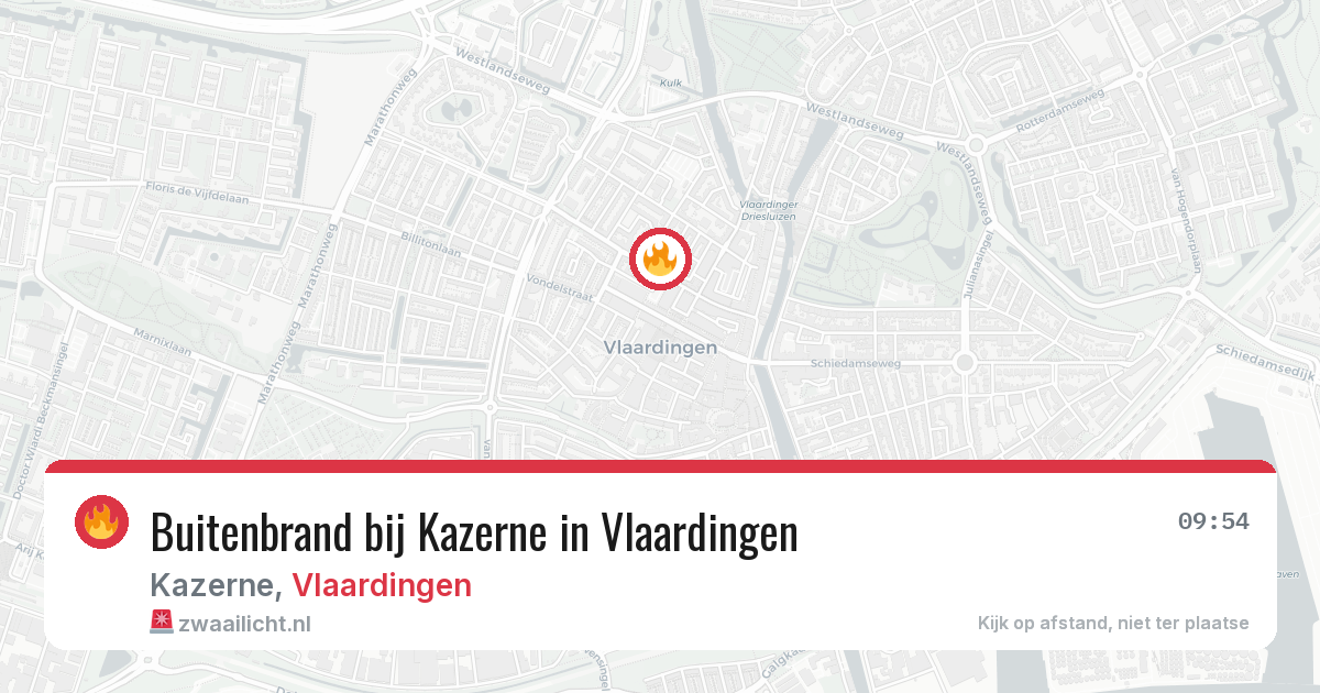 Buitenbrand bij Kazerne in Vlaardingen — 15 mrt 2026