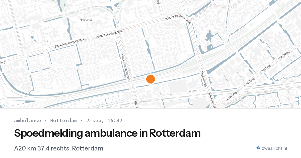 Spoedmelding ambulance in Rotterdam — 2 sep 2026