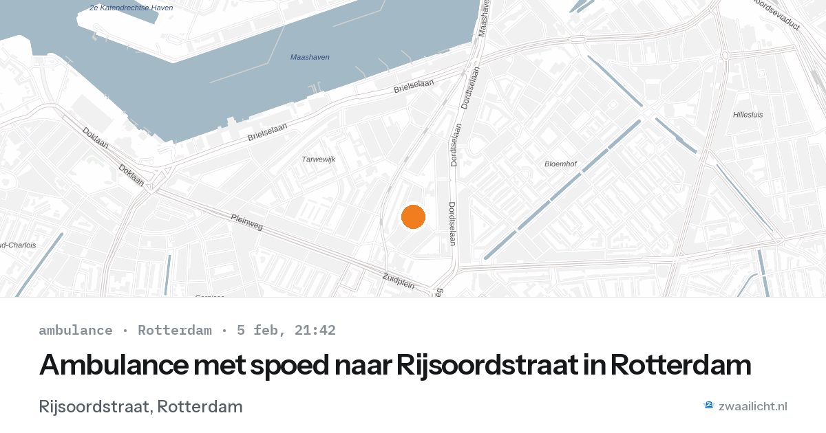 Ambulance met spoed naar Rijsoordstraat in Rotterdam — 5 feb 2026