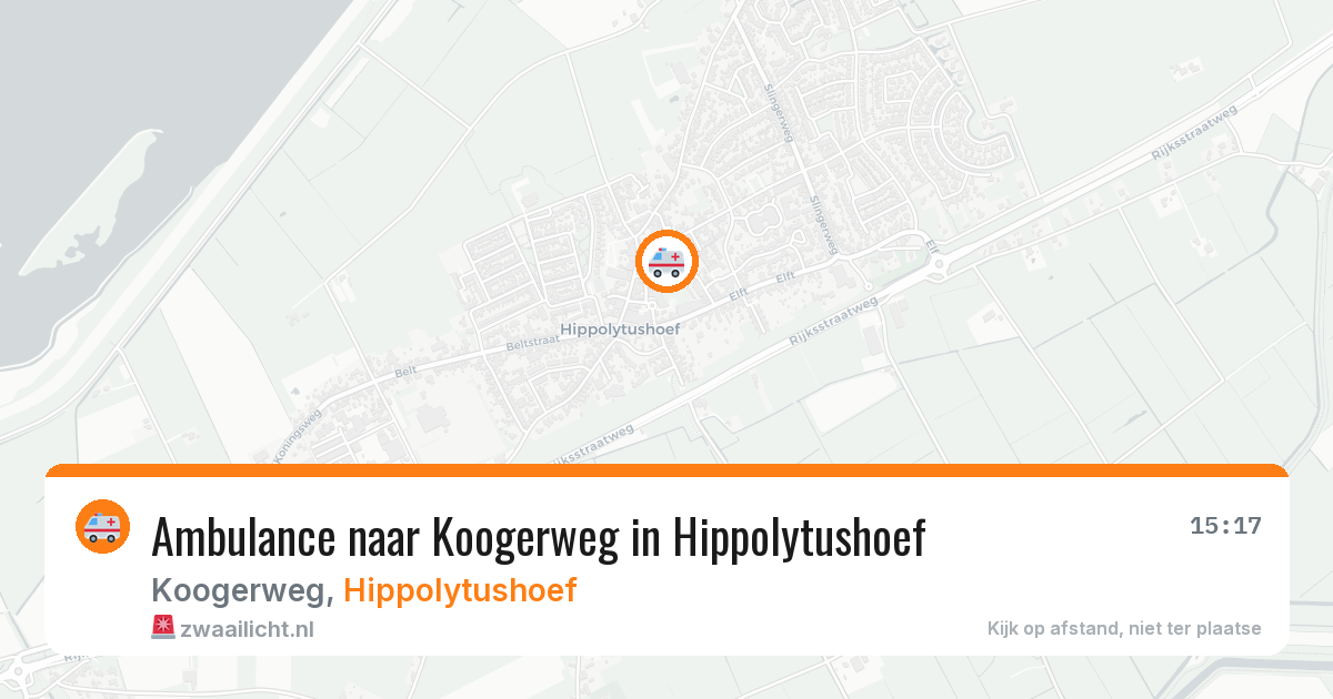 Ambulance naar Koogerweg in Hippolytushoef — 30 jun 2026