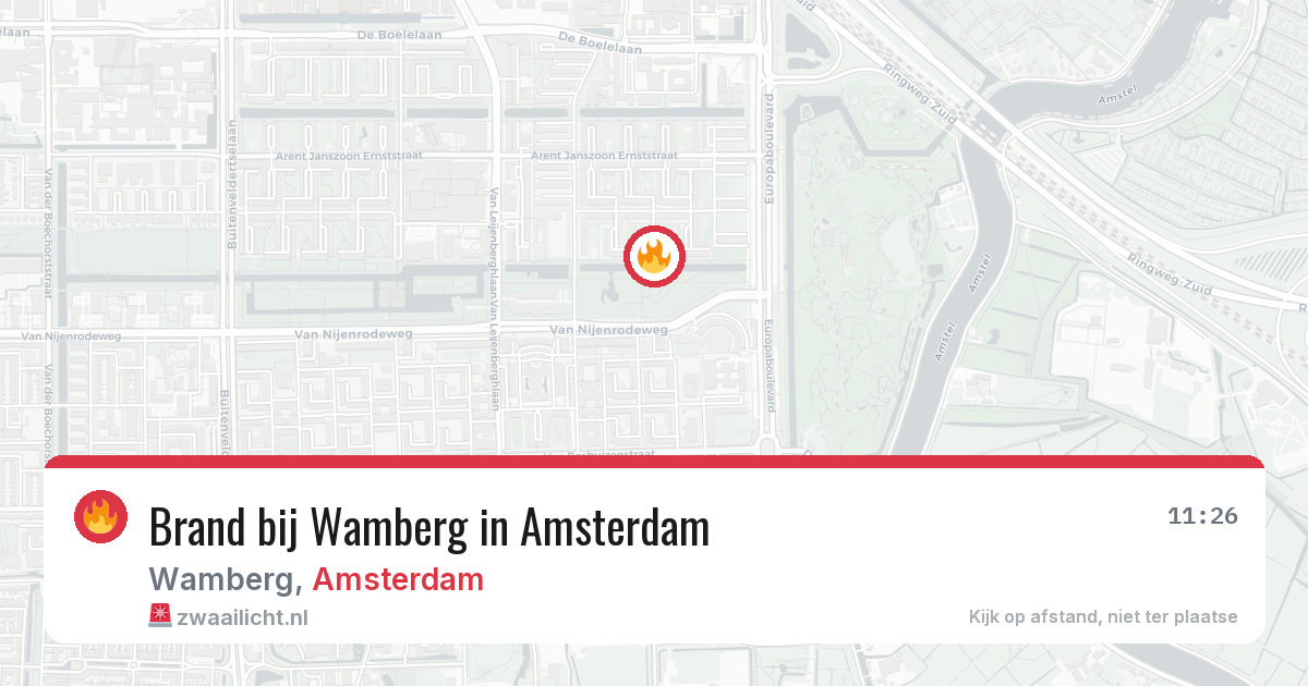 Brand bij Wamberg in Amsterdam — 7 apr 2026