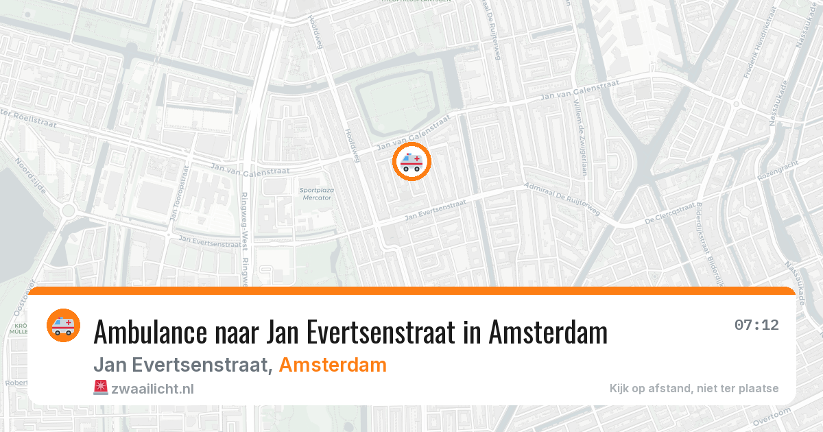 Ambulance naar Jan Evertsenstraat in Amsterdam — 11 mei 2026
