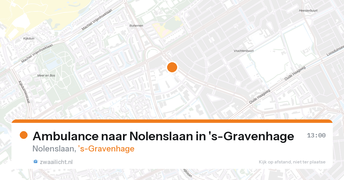 Ambulance naar Nolenslaan in 's-Gravenhage — 27 aug 2026