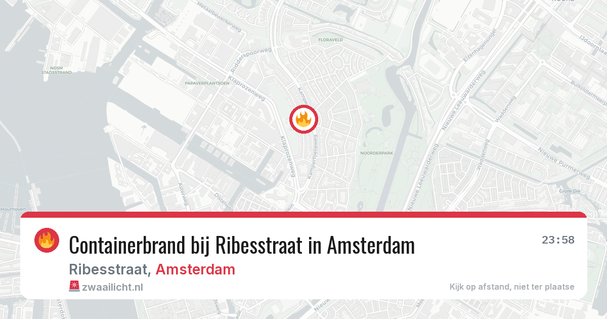 Containerbrand bij Ribesstraat in Amsterdam — 8 apr 2026