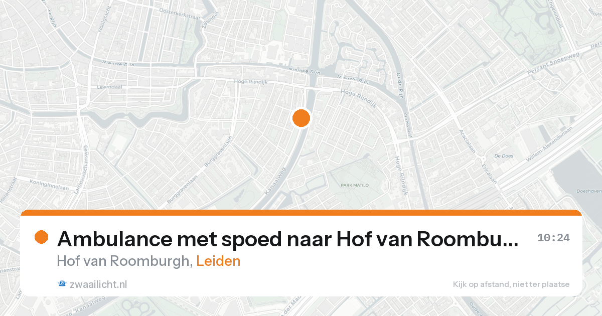 Ambulance met spoed naar Hof van Roomburgh in Leiden — 18 jun 2026