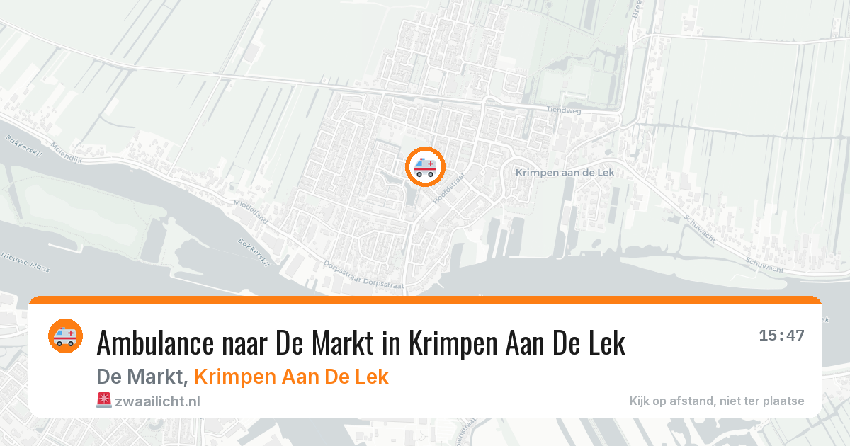 Ambulance naar De Markt in Krimpen Aan De Lek — 31 jul 2026