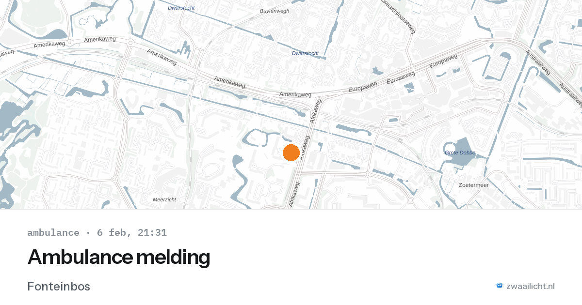 Ambulance melding — 6 feb 2026