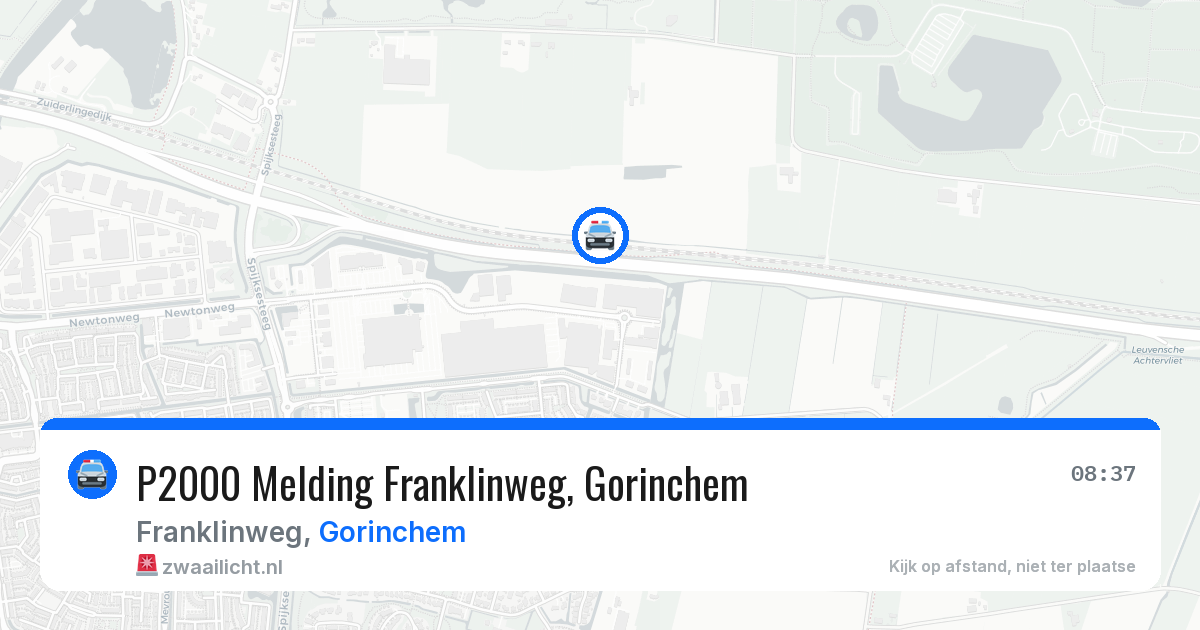 P2000 Melding Franklinweg, Gorinchem — 28 apr 2026