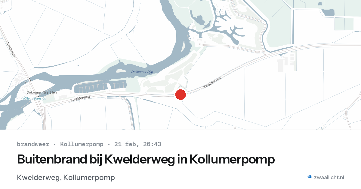 Buitenbrand bij Kwelderweg in Kollumerpomp — 21 feb 2026