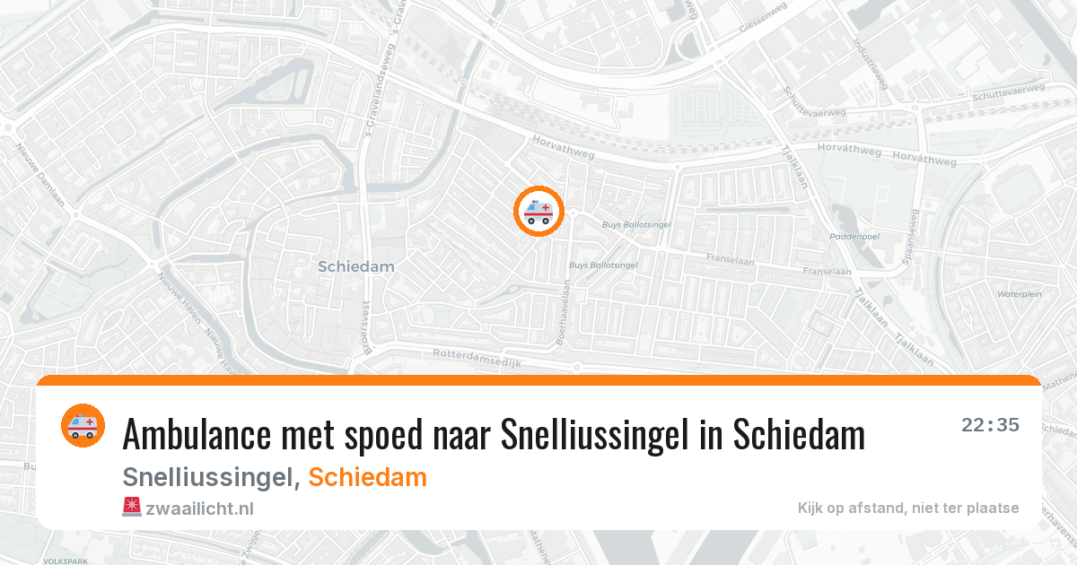 Ambulance met spoed naar Snelliussingel in Schiedam — 29 jun 2026