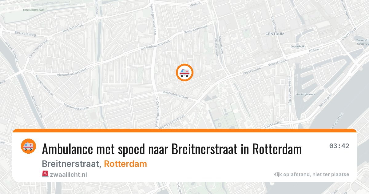 Ambulance met spoed naar Breitnerstraat in Rotterdam — 5 apr 2026