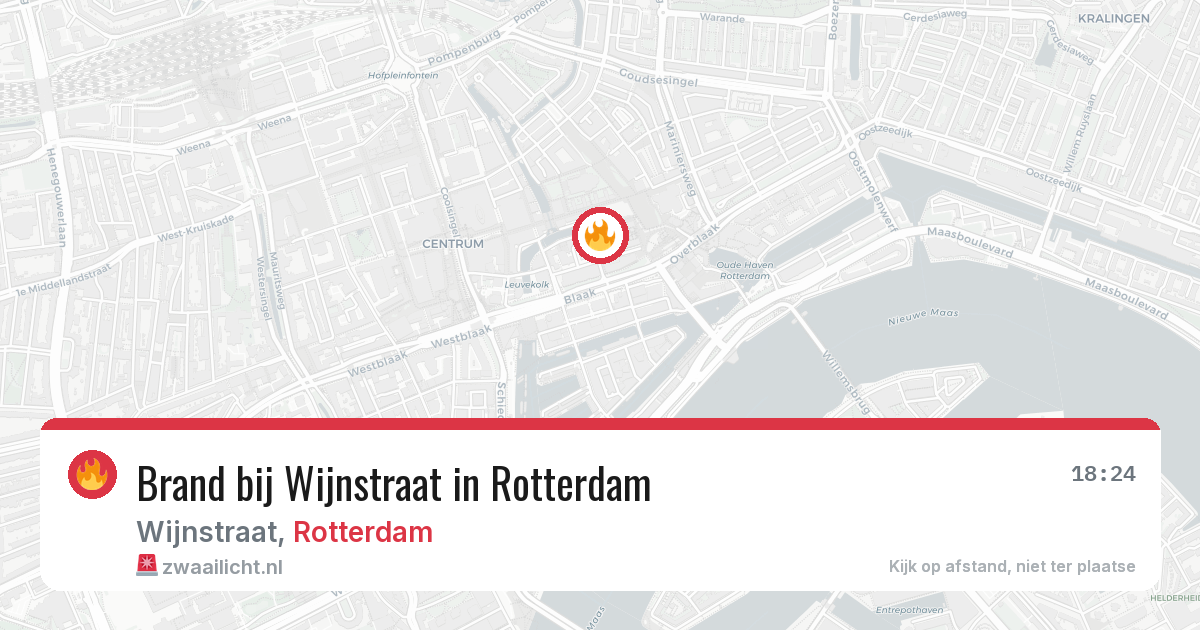 Brand bij Wijnstraat in Rotterdam — 16 mrt 2026
