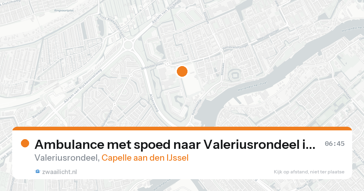 Ambulance met spoed naar Valeriusrondeel in Capelle aan den IJssel — 20 aug 2026