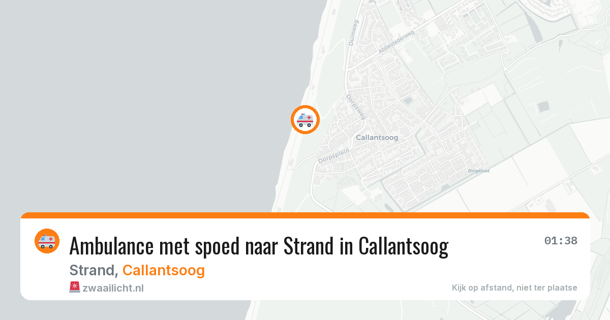 Ambulance met spoed naar Strand in Callantsoog — 3 aug 2026
