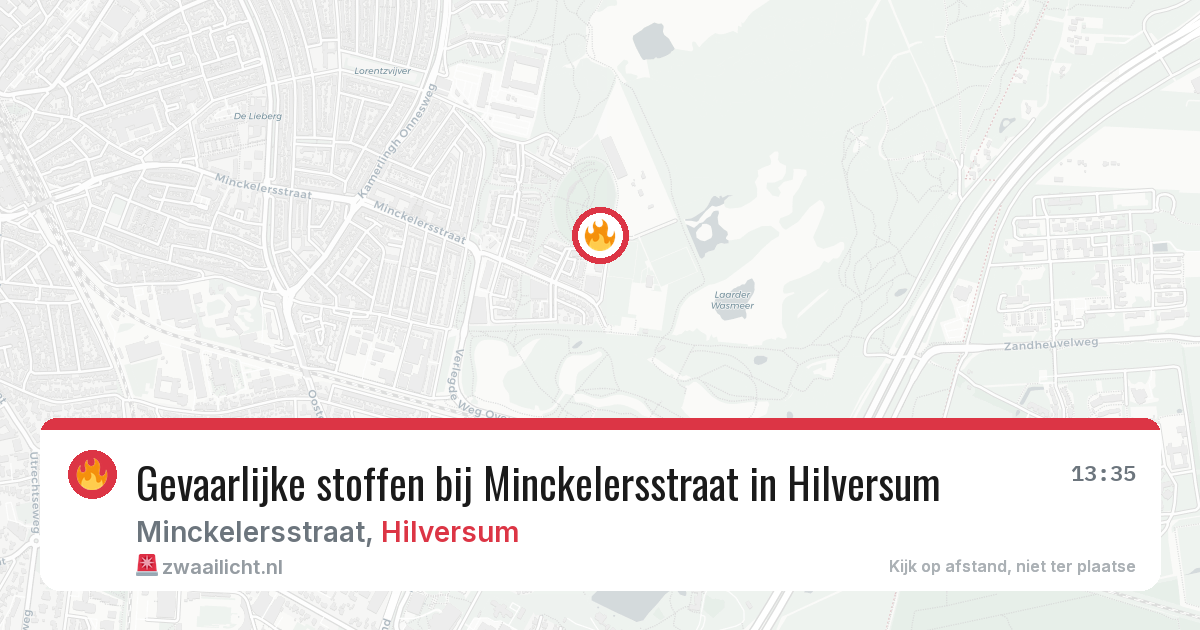 Gevaarlijke stoffen bij Minckelersstraat in Hilversum — 25 jun 2026