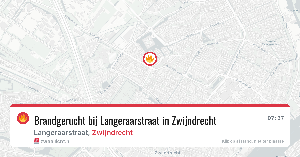 Brandgerucht bij Langeraarstraat in Zwijndrecht — 4 mei 2026
