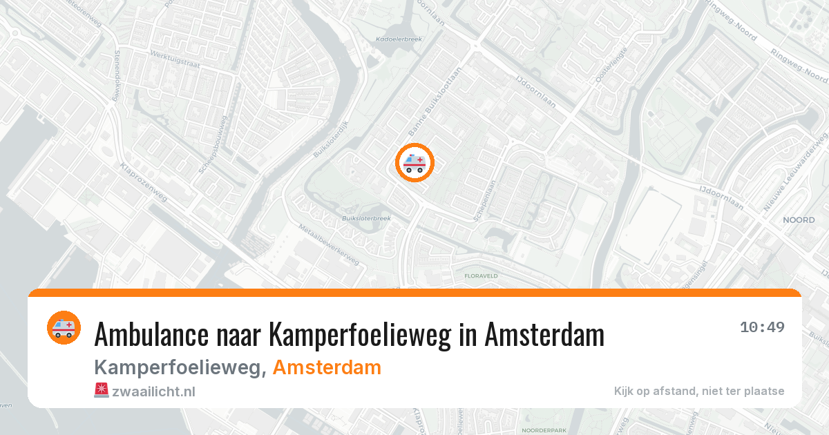 Ambulance naar Kamperfoelieweg in Amsterdam — 6 apr 2026