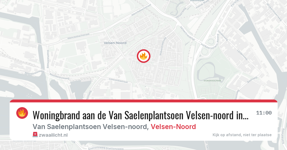 Woningbrand aan de Van Saelenplantsoen Velsen-noord in Velsen-Noord — 17 feb 2026