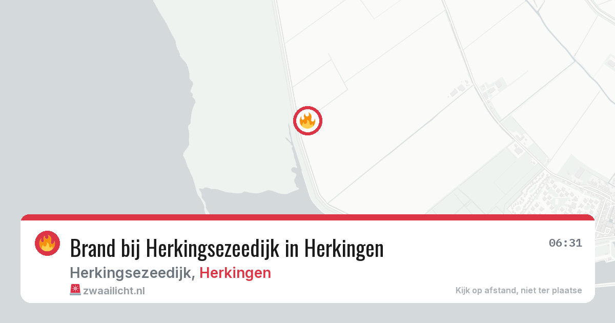 Brand bij Herkingsezeedijk in Herkingen — 12 aug 2026