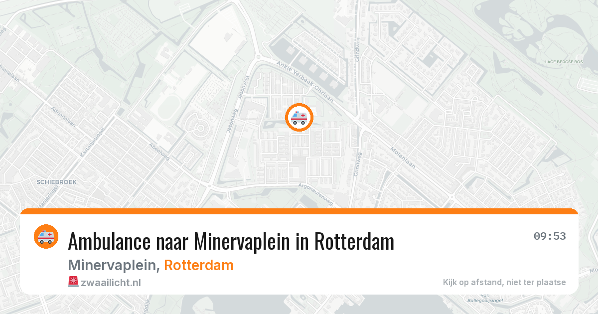 Ambulance naar Minervaplein in Rotterdam — 14 aug 2026