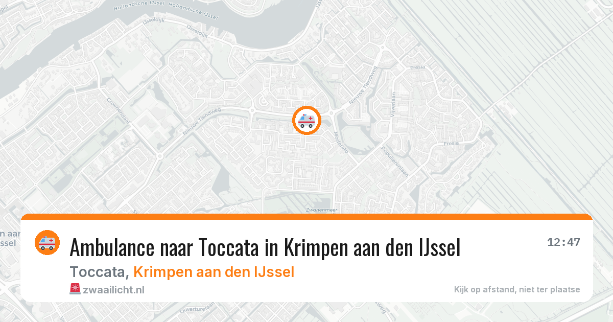 Ambulance naar Toccata in Krimpen aan den IJssel — 9 jun 2026