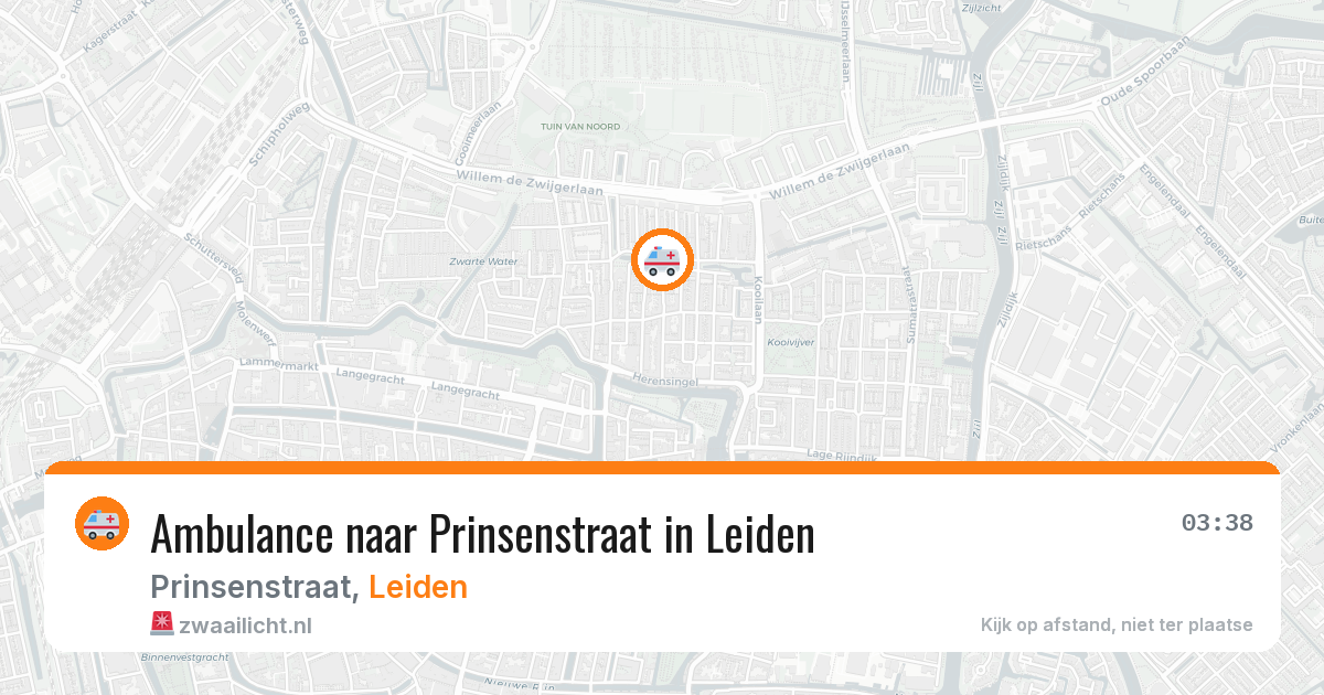 Ambulance naar Prinsenstraat in Leiden — 15 mei 2026