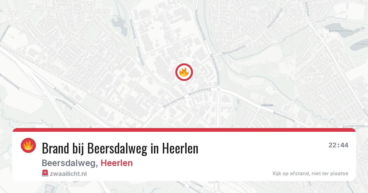 Brand bij Beersdalweg in Heerlen — 4 aug 2026