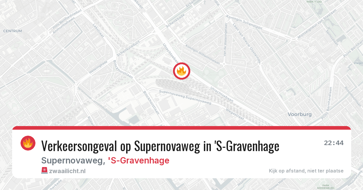 Verkeersongeval op Supernovaweg in 'S-Gravenhage — 5 mei 2026