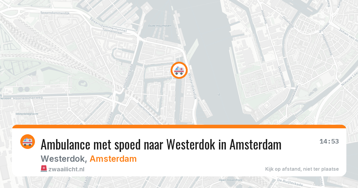 Ambulance met spoed naar Westerdok in Amsterdam — 28 apr 2026